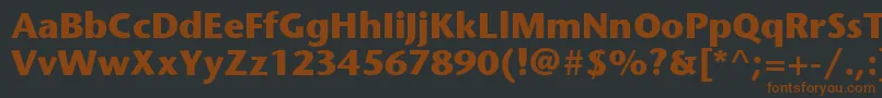 MesouranSansBlackSsiBold Font – Brown Fonts on Black Background