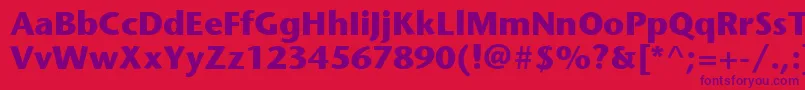 MesouranSansBlackSsiBold Font – Purple Fonts on Red Background