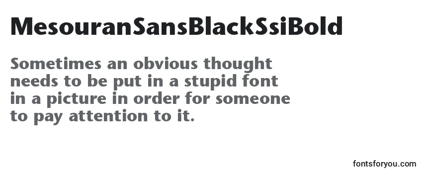 Review of the MesouranSansBlackSsiBold Font