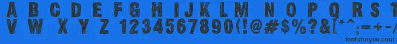 SkizzedDsg Font – Black Fonts on Blue Background