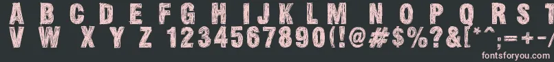 SkizzedDsg Font – Pink Fonts on Black Background