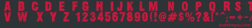 SkizzedDsg Font – Red Fonts on Black Background