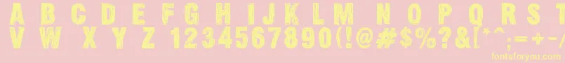 SkizzedDsg Font – Yellow Fonts on Pink Background