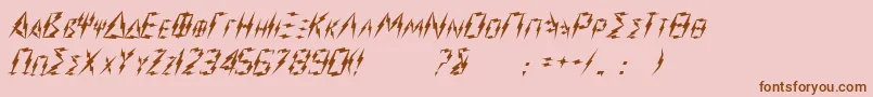 Шрифт Zeus – коричневые шрифты на розовом фоне