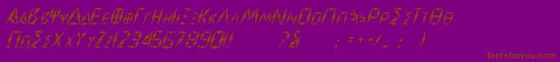 Шрифт Zeus – коричневые шрифты на фиолетовом фоне