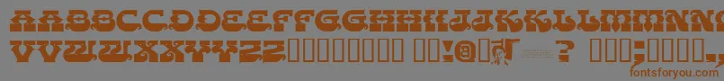 Chasezenpunjabi-Schriftart – Braune Schriften auf grauem Hintergrund