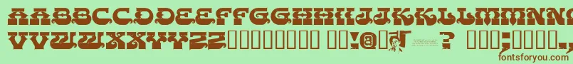 Chasezenpunjabi Font – Brown Fonts on Green Background