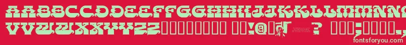 Chasezenpunjabi Font – Green Fonts on Red Background