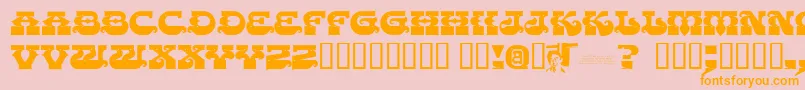 Chasezenpunjabi Font – Orange Fonts on Pink Background