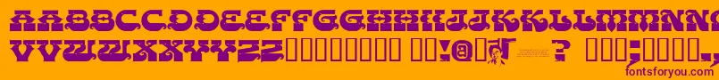 Chasezenpunjabi Font – Purple Fonts on Orange Background