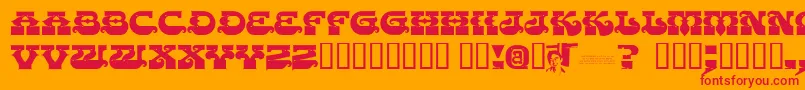 Chasezenpunjabi Font – Red Fonts on Orange Background