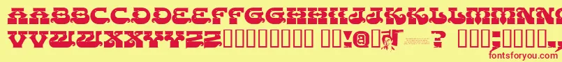 Chasezenpunjabi Font – Red Fonts on Yellow Background