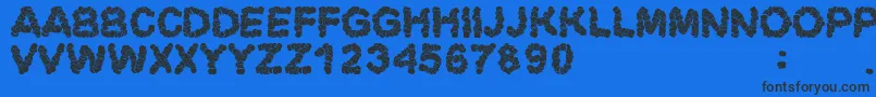Шрифт Afterglow – чёрные шрифты на синем фоне