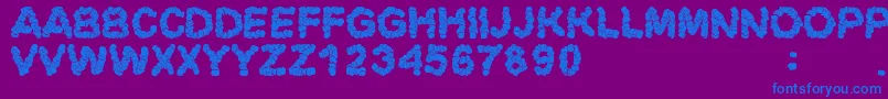 Afterglow Font – Blue Fonts on Purple Background
