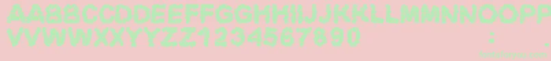 Afterglow Font – Green Fonts on Pink Background