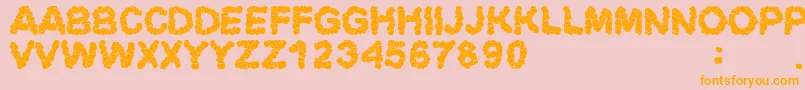 Afterglow Font – Orange Fonts on Pink Background