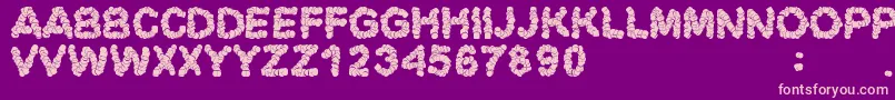 Afterglow Font – Pink Fonts on Purple Background