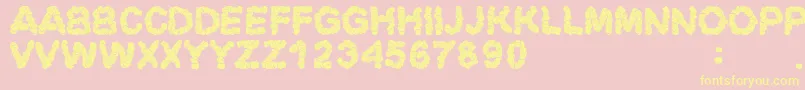 Afterglow Font – Yellow Fonts on Pink Background