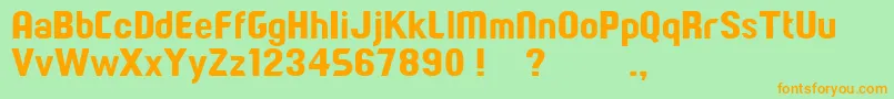 ParagonCleanersBlack Font – Orange Fonts on Green Background