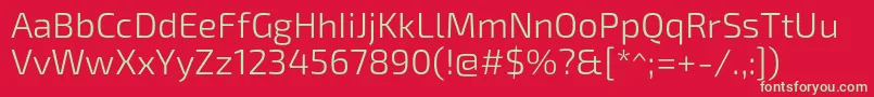 Exo2Light Font – Green Fonts on Red Background