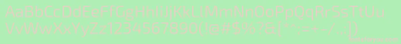 Exo2Light Font – Pink Fonts on Green Background