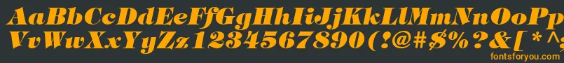 ItcTiffanyLtHeavyItalic Font – Orange Fonts on Black Background