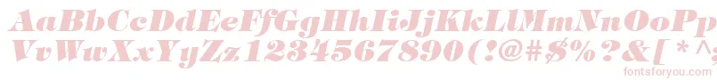 ItcTiffanyLtHeavyItalic-Schriftart – Rosa Schriften auf weißem Hintergrund