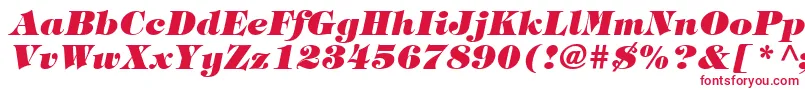 Шрифт ItcTiffanyLtHeavyItalic – красные шрифты на белом фоне