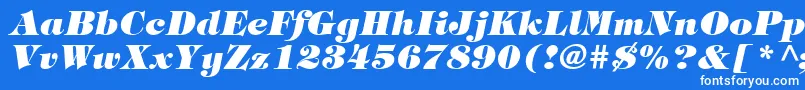 フォントItcTiffanyLtHeavyItalic – 青い背景に白い文字