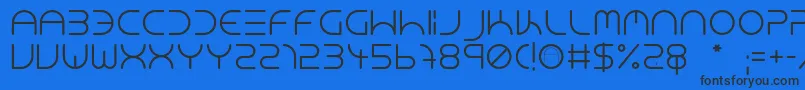 NeonClubMusicMedium Font – Black Fonts on Blue Background