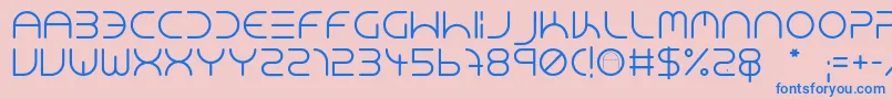 NeonClubMusicMedium Font – Blue Fonts on Pink Background