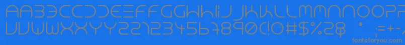 NeonClubMusicMedium Font – Gray Fonts on Blue Background