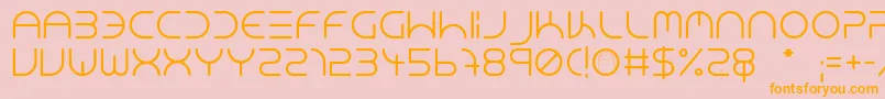 NeonClubMusicMedium Font – Orange Fonts on Pink Background