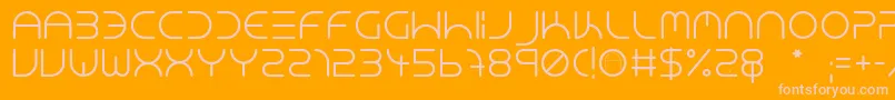 NeonClubMusicMedium Font – Pink Fonts on Orange Background