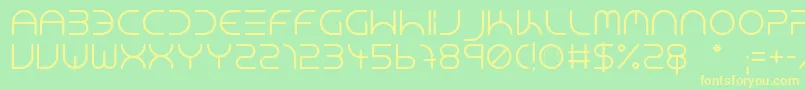 Шрифт NeonClubMusicMedium – жёлтые шрифты на зелёном фоне