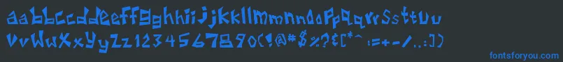 Untitled3 Font – Blue Fonts on Black Background