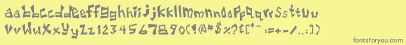 Untitled3 Font – Gray Fonts on Yellow Background