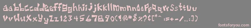 Untitled3 Font – Pink Fonts on Gray Background
