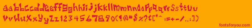 Untitled3 Font – Red Fonts on Orange Background