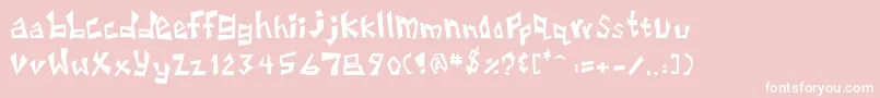 Untitled3 Font – White Fonts on Pink Background