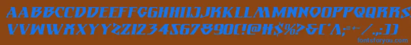 Eternalknightital Font – Blue Fonts on Brown Background