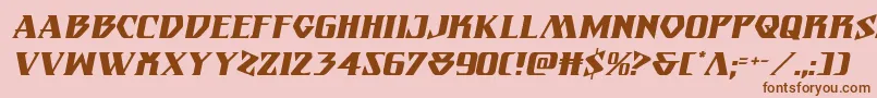 Eternalknightital Font – Brown Fonts on Pink Background