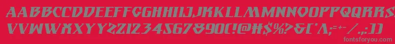 Eternalknightital Font – Gray Fonts on Red Background