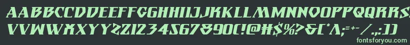 Eternalknightital Font – Green Fonts on Black Background