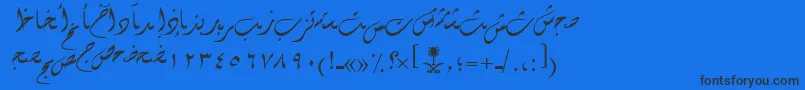 AymDiwany1SUNormal.1rmal. Font – Black Fonts on Blue Background