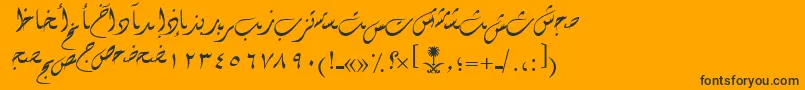 AymDiwany1SUNormal.1rmal. Font – Black Fonts on Orange Background