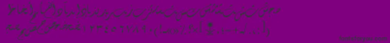 AymDiwany1SUNormal.1rmal. Font – Black Fonts on Purple Background