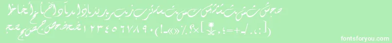 AymDiwany1SUNormal.1rmal. Font – White Fonts on Green Background