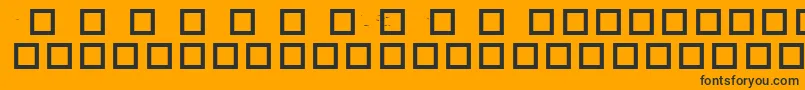 RobotCrisisDingbats Font – Black Fonts on Orange Background