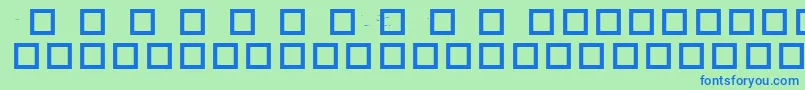 RobotCrisisDingbats Font – Blue Fonts on Green Background